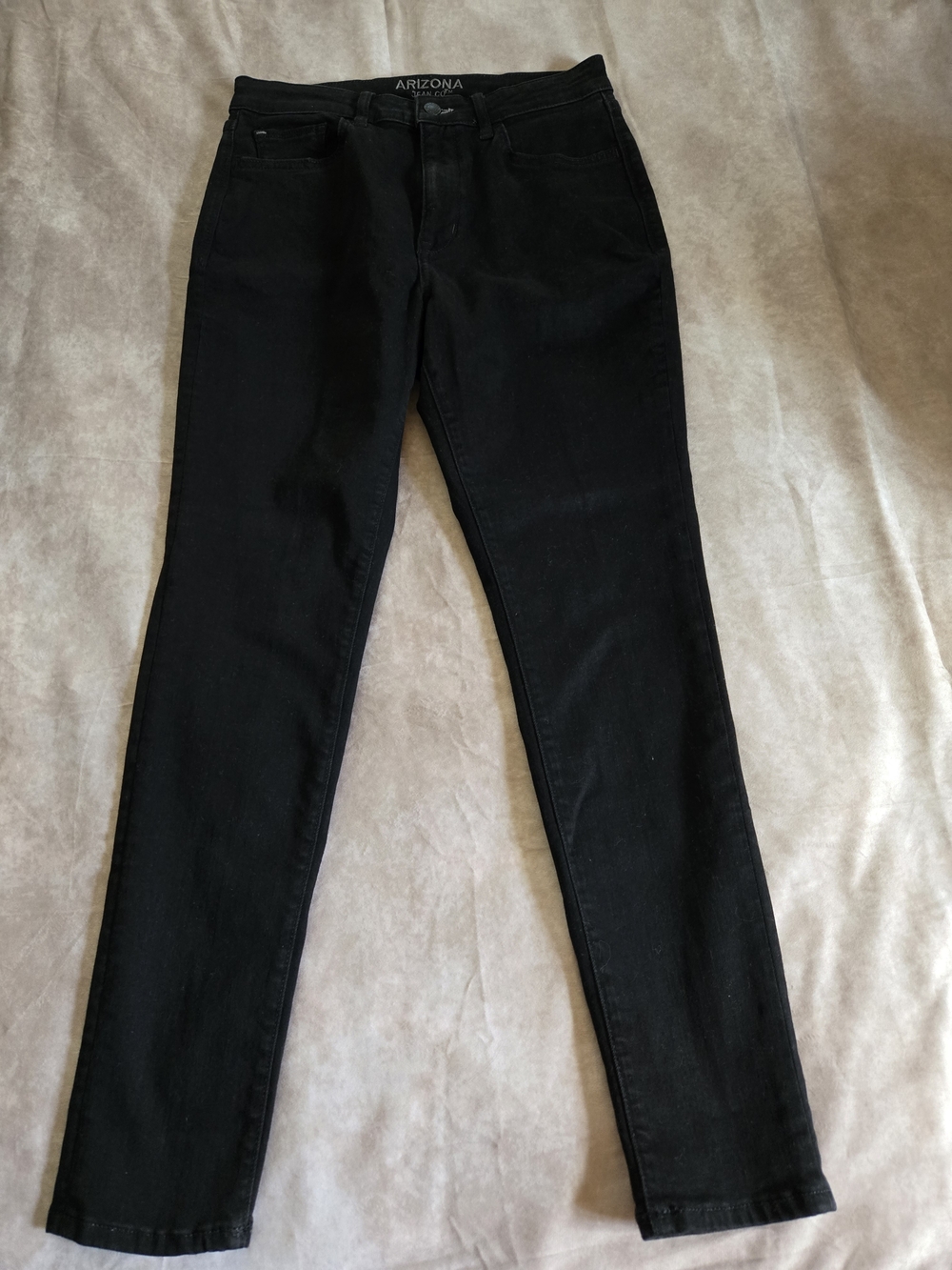 Arizona Jeans Womens 11 Black Denim Stretch Hi Rise Jegging Comfort Casual
